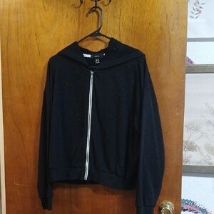 Forever 21 Black Zip-Up Hoodie